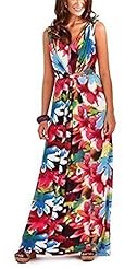  Floral Print Tropical Print Maxi Dress  With a Bow(s)