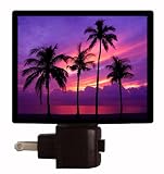 Tropical Night Light - Almost Paradise - Palm Tree Sunset - LED NIGHT LIGHT
