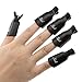 Lookatool® 10PC Plastic Nail Art Soak Off Cap Clip UV Gel Polish Remover Wrap Tool (Black)