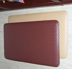 Stay-Put 3rd Generation Gel-Mat&copy; Anti-fatigue Kitchen Mats 50% Thicker Rich Brown 20" x 36" . Designed to produce Maximum Fatigue Relief at any work station and eliminates the unintended consequences of Gel mats with fancy covers.