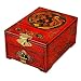 Handmade Tibetan Leather Jewelry Box With Built-In Folding Mirror