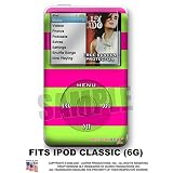 iPod Classic Skin - Psycho Stripes Neon Green and Hot Pink WraptorSkinz TM Kit by TuneTattooz TM