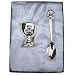 NEW Silver Plated Teddy Spoon and Egg Cup - New Baby, Christening Gift for Boy or Girl