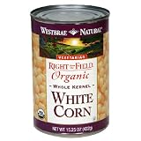 Westbrae Natural Organic White Corn, 15.25 Ounce Cans (Pack of 12)