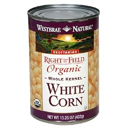 Westbrae Natural Organic White Corn, 15.25 Ounce Cans (Pack of 12)