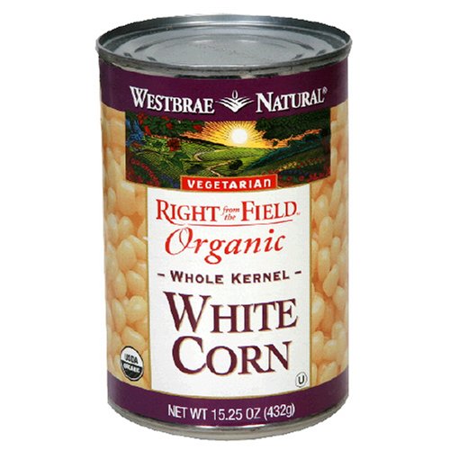 Westbrae Natural Organic White Corn, 15.25 Ounce Cans (Pack of 12)