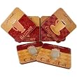 Coffee Daily Grind French design boxed set of 6 hardboard and cork coasters