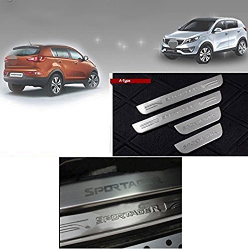 Stainless Door Sill Scuff Plate Trim Interior 4pcs For 2011 2012 2013 Kia Sportage R