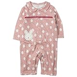 《H28年秋冬物》(日本製) Pample Mousse(パンプルムース)  ランダム接結水玉柄動物ワッペン付きカバーオール 80cm/PK NO.DP-63509