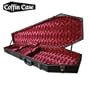 Coffin Case G-185 Universal Wood Guitar Case,  Black Exterior with Red Interior