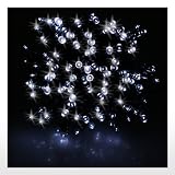 17m Waterproof 100 LED Solar Fairy Lights (White) Garden Xmas Party