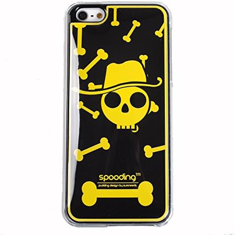 [Bones Skull Yellow] ip5 Spooding Cushion Aroma [Scent] Rigid Case Cover [Soft Grip] For Apple iphone 5/5s