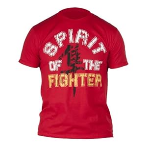 Hayabusa Official MMA Spirit of the Fighter T-Shirts/Tee - Red/Yellow / X-Large