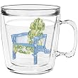 Swirls Adirondack Chair 12 oz Insulated Coffee Mug, Clear