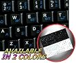 GERMAN ENGLISH NETBOOK KEYBOARD STICKERS BLACK BACKGROUND