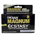 Trojan Magnum Ecstasy, Premium Latex Condoms 10 ea