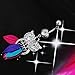 WILLTOO 1PC Cute Crystal Owl Dangle Belly Button Bar Navel Ring Body Piercing Jewelry (Multicolor)