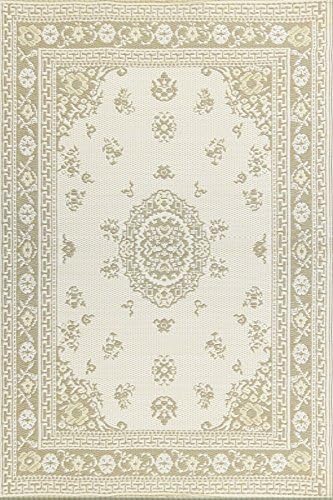 Mad Mats® Floral Indoor/Outdoor Floor Mat, 4 by 6-Feet, Light Umber