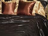 COMFORTERS of Shimmering Sonoma Satin ~ Hand Made