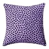 Purple Zebra + Leopard Print - Square Pillow