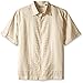 Cubavera Men's Big and Tall Short Sleeve Printed L-Shape Woven Shirt