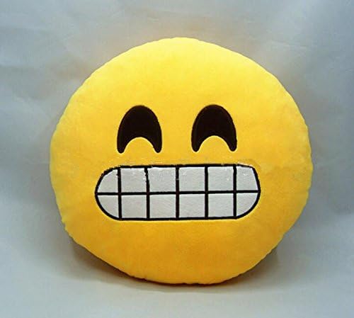 RJShop® Hot Style Line QQ MSN Skype Emoticon Expressions Stuffed Pillow Cushion Emoji Poop Shaped Doll Toy Round Yellow Laugh