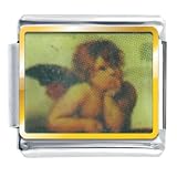 Pugster Cherub Baby Angel Thinking Photo Italian Charm