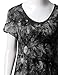Doublju Scoop Neck Solid/Tie Dye Tunic Top with Asymmetrical for Women with Plus Size Black 2XL