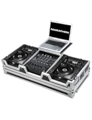 Musical Instruments: Marathon Flight Road Case MA-CDJ2K12WLT Coffin Holds 2 X Large Format CD Players: Pioneer Mixer, Behringer, Denon with Laptop Shelf and Wheels - Marathon Professional