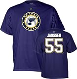 Cam Janssen Reebok Navy Name and Number St. Louis Blues T-Shirt
