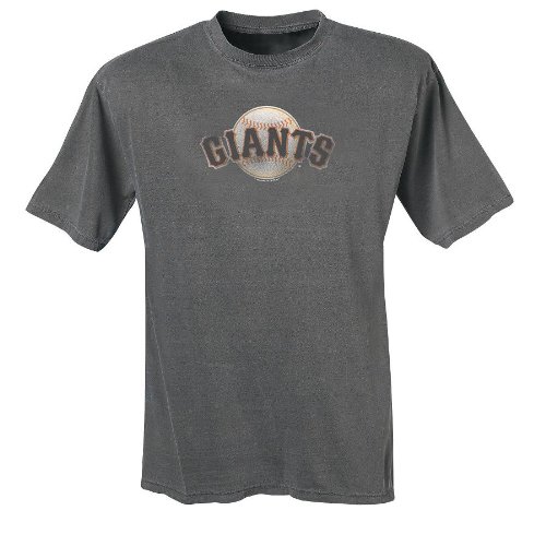 MLB San Francisco Giants Adult Short Sleeve Pigment Dye Tee (Pigment Pepper, Large)