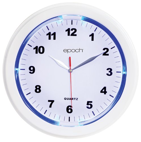LED Wall Clock – 13″ Diameter White Frame