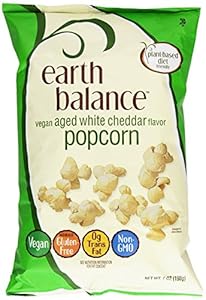 Earth Balance Gluten Free Vegan Aged White Cheddar Popcorn, 7 Ounce