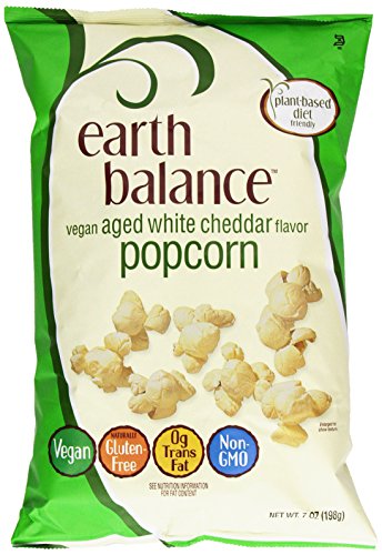 Earth Balance Gluten Free Vegan Aged White Cheddar Popcorn, 7 Ounce