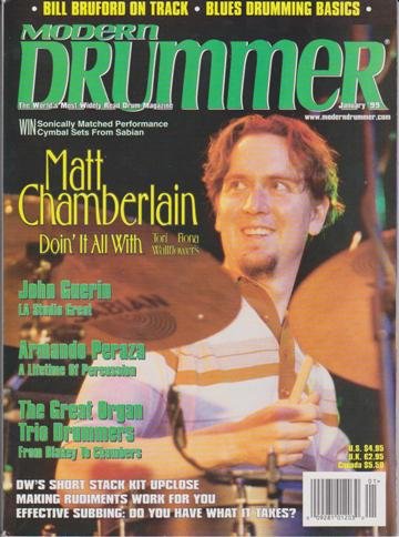 Modern Drummer Magazine (January 1999) (Matt Chamberlain -Doin' It All With Tori Amos, Fiona Apple & Wallflowers)