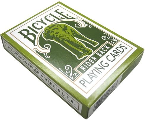 Bicycle Rider Back 808 R Poker Size Playing Cards - Limited Edition Green Elephant Tsunami Relief Deck