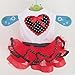 PanDaDa Pet Dog Tutu Princess Dress Clothes Love Heart Print Bowknot Party Skirt XXL