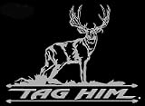 Tag Him Upstream Images Silver Vinyl Wildlife Car Truck Window Decal Sticker