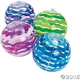 Mini Inflatable Striped Beach Balls (1 dz) by Fun Express