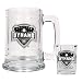 Houston Dynamo MLS Glass Tankard and Square Shot Glass Set - Primary Team Logo by Great American Products