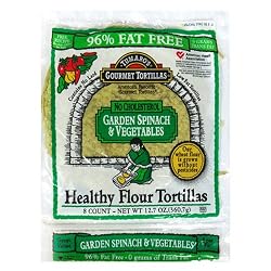 Tumaro's 8-Inch Tortillas, Spinach & Vegetables, 12.7-Ounce Packages (Pack of 6)