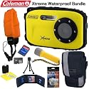 Coleman C5WP-Y Xtreme 12MP 33ft. Waterproof 8GB Digital Camera Bundle