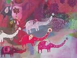 Oopsy Daisy Elephant Stampede Wall Art, 24 by 18