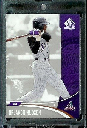2006 SP Authentic #6 Orlando Hudson Baseball Card - Mint Condition - In Protective Display Case !!