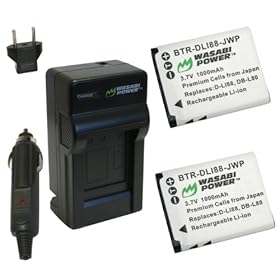 Wasabi Power Battery and Charger Kit for Toshiba PX1686 and Camileo BW10