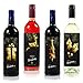 Black & Gold Premium Christmas Wine Labels 5” x 7” (4 Pack) - Merry Christmas and A Happy New Year