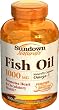 Sundown Fish Oil, 1000 mg, 200 Softgels (Pack of 2)