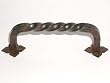 Top Knobs- Normandy Collection M711 D Handle w/backplates in Patine Rouge