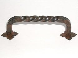 Top Knobs- Normandy Collection M711 D Handle w/backplates in Patine Rouge