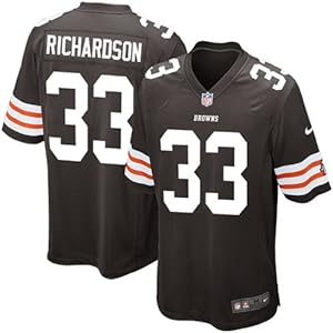 Trent Richardson #1 Draft Pick Jersey: Home Brown Game Replica Nike Cleveland Browns Jersey (44 Large)